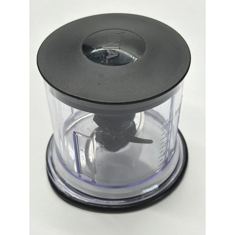 Ninja Express Chop Replacement 16oz Bowl with Blade and Storage Lid Black Clear